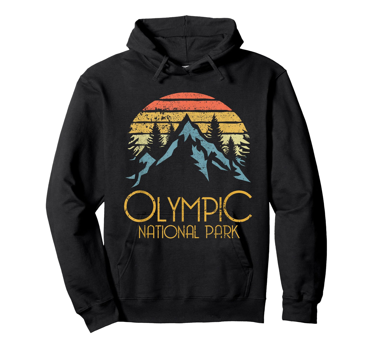 Retro Olympic National Park Washington Mountains T-shirt T-Shirt