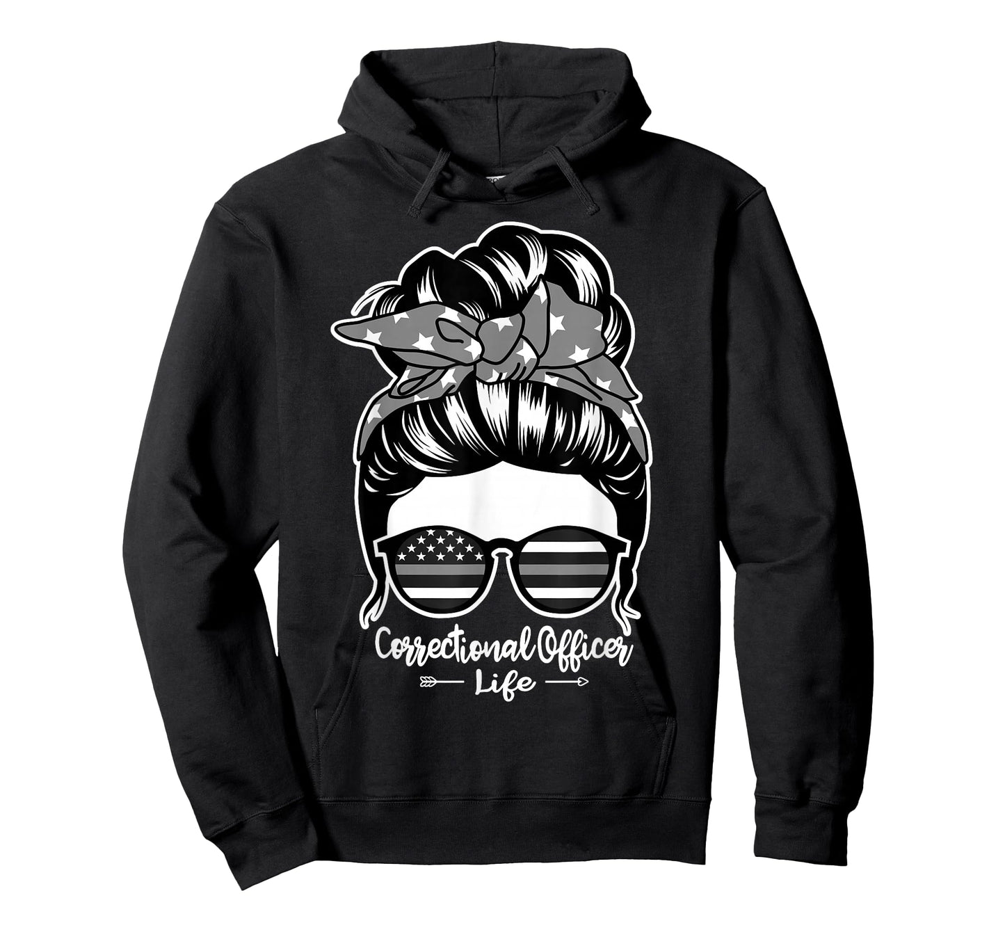 Correctional Officer Life Messy Bun Hair Women Correctional T-Shirt