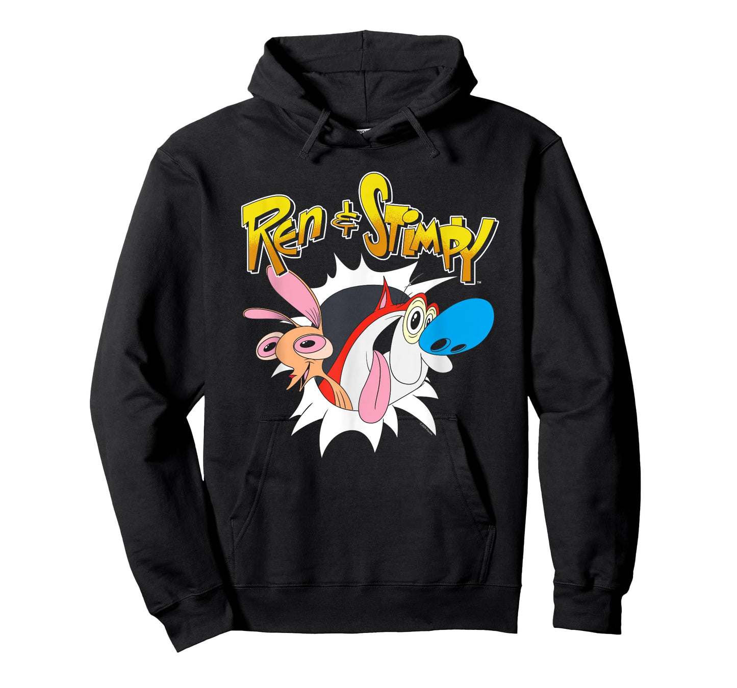 Ren and Stimpy Breaking Through Show Logo Funny Cartoon T-Shirt