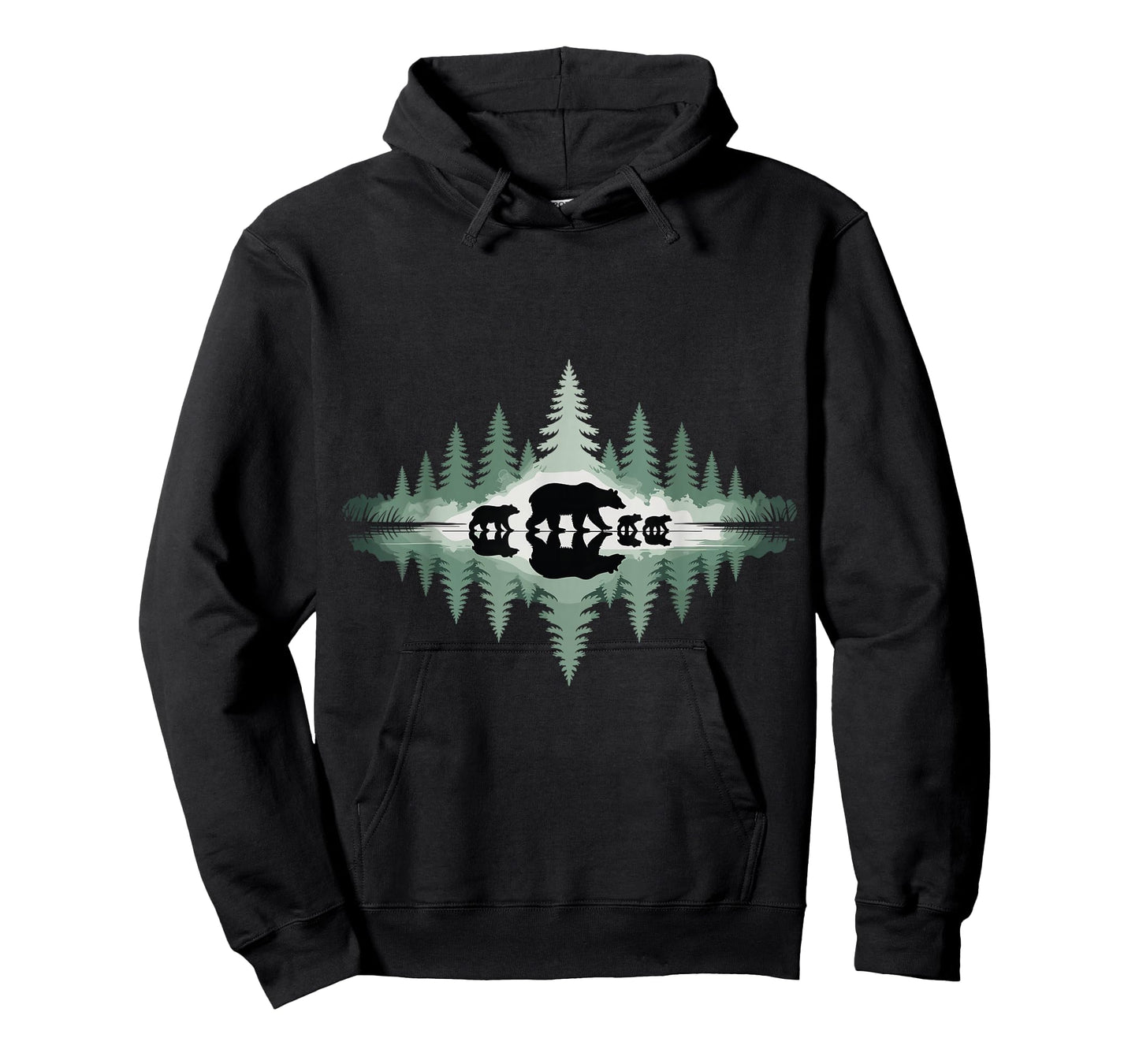 Trees Reflection Wildlife Outdoor Nature Animal Bear Forest T-Shirt
