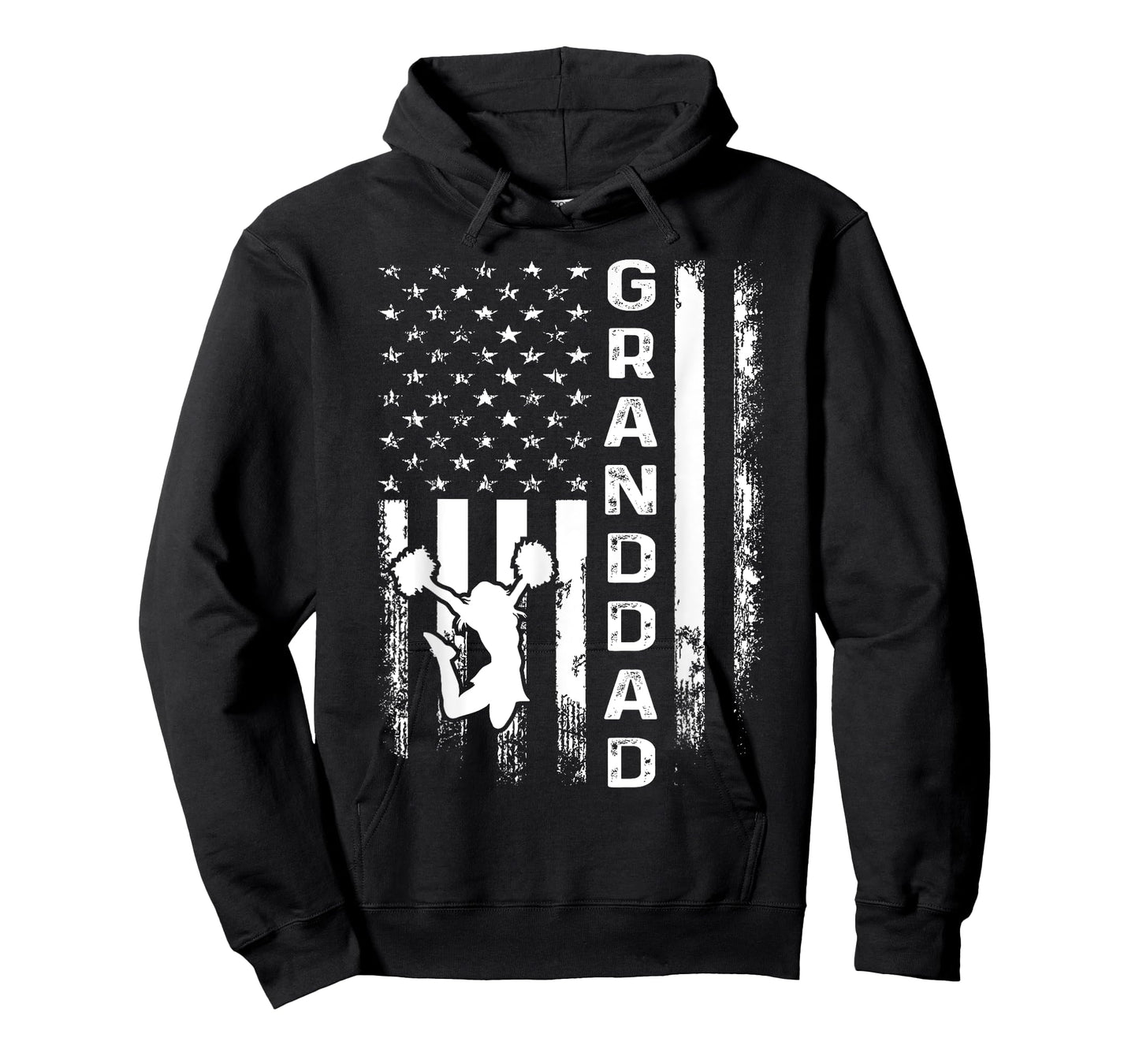 Cheer Granddad American Flag Cheerleading Cheerleader T-Shirt