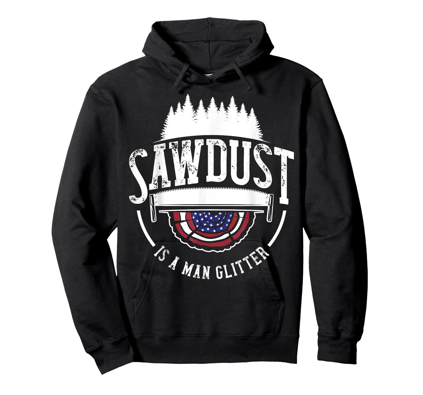 Sawdust Is Man Glitter Woodworking Carpenter Gift Dad Men T-Shirt