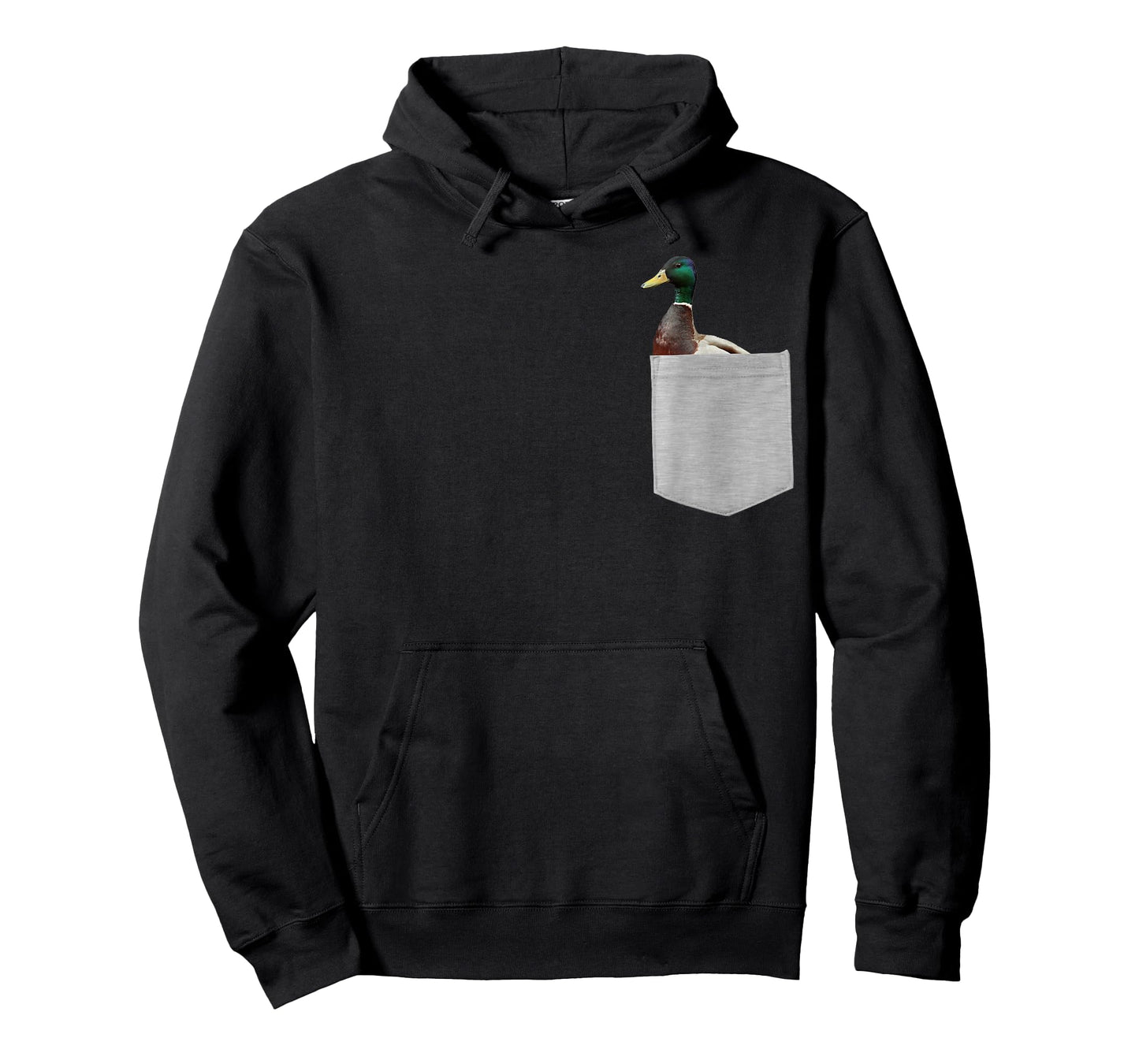 Animal in Your Pocket Funny Mallard Duck peeking out T-Shirt