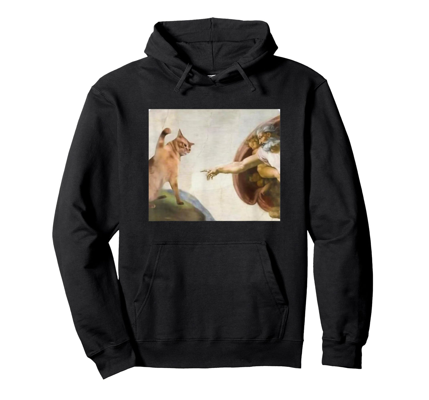 Funny Cat God Creation Of Cat Meme Jesus Christ Faith T-Shirt