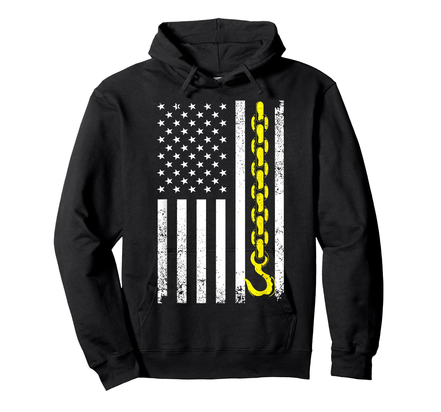 Funny Tow Truck Gift Men Women Cool US Flag Trucking Driver T-Shirt