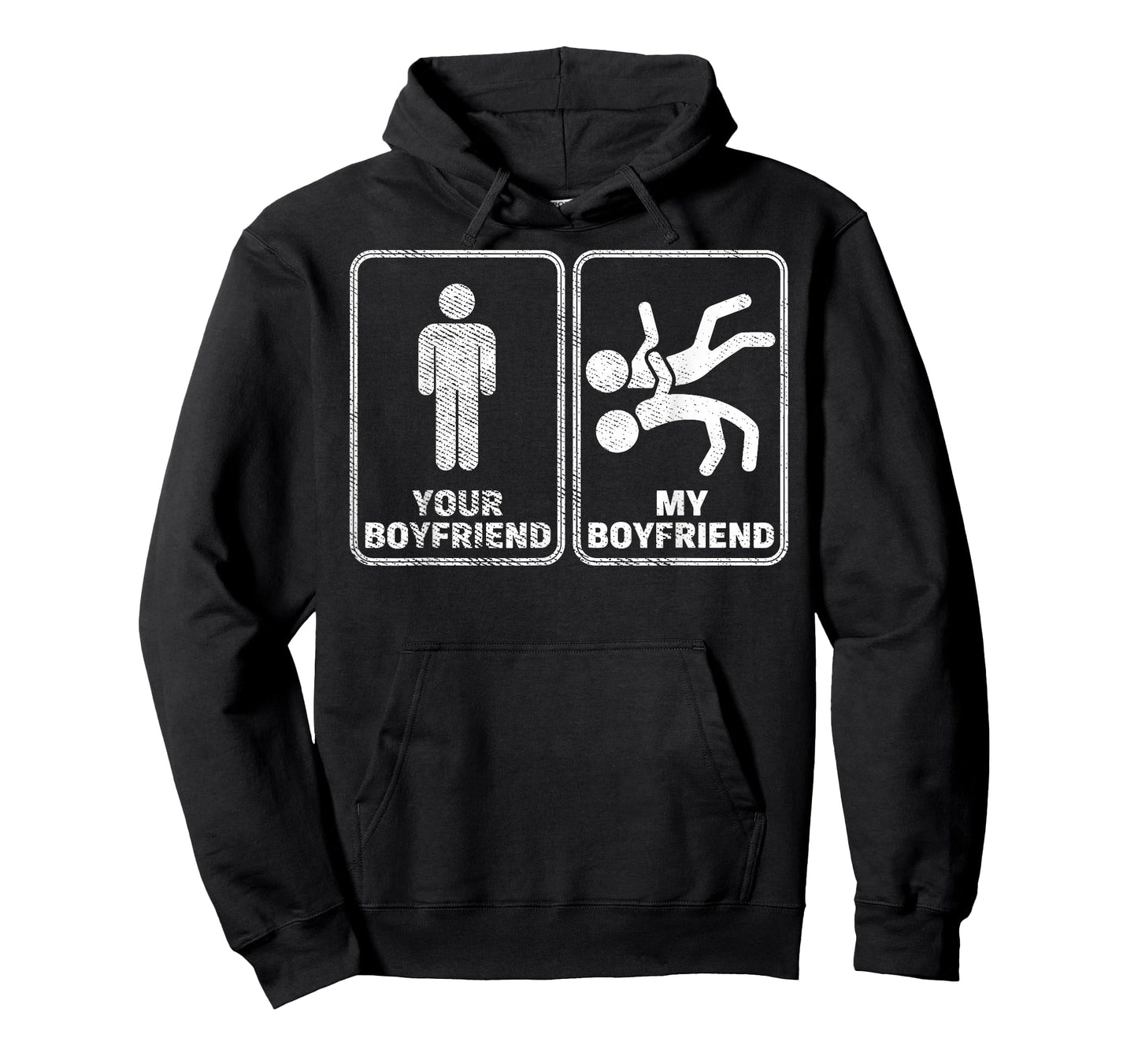 Funny Wrestling Girlfriend Tee My Boyfriend Wrestler Joke T-Shirt