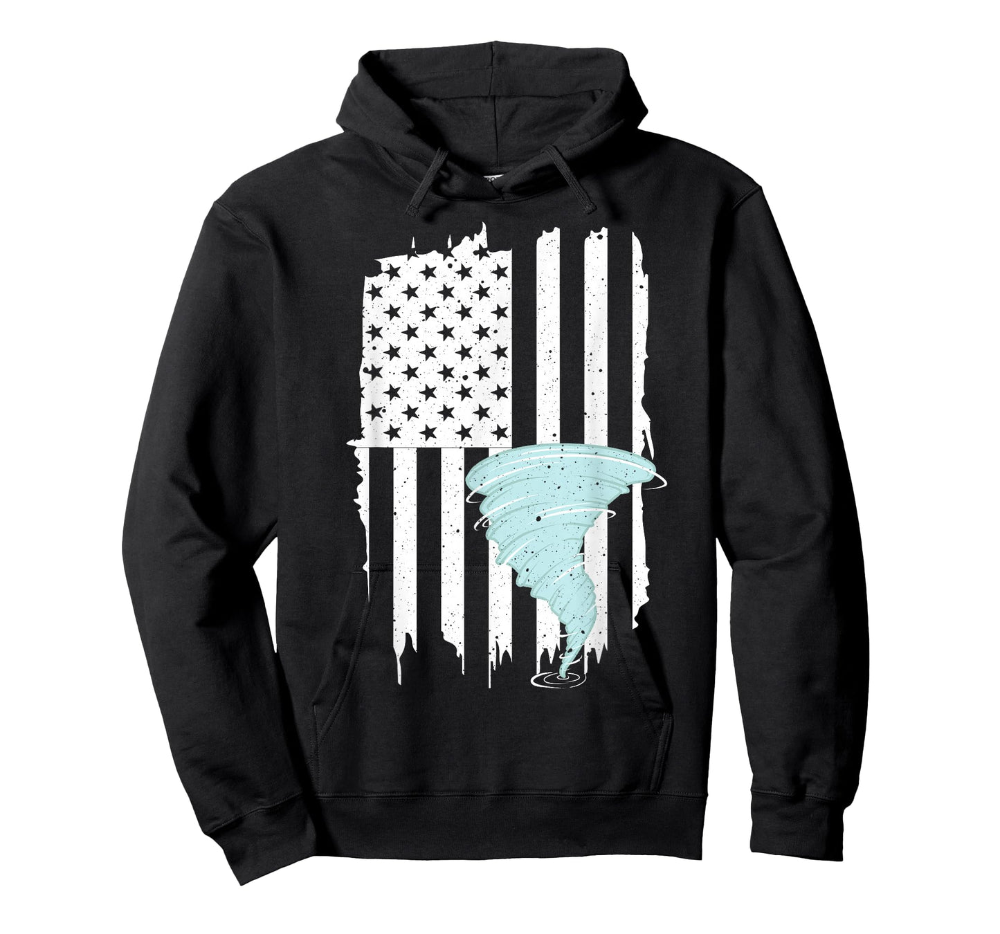 Tornado US Flag Hurricane Storm Tornado Chaser Men Women T-Shirt