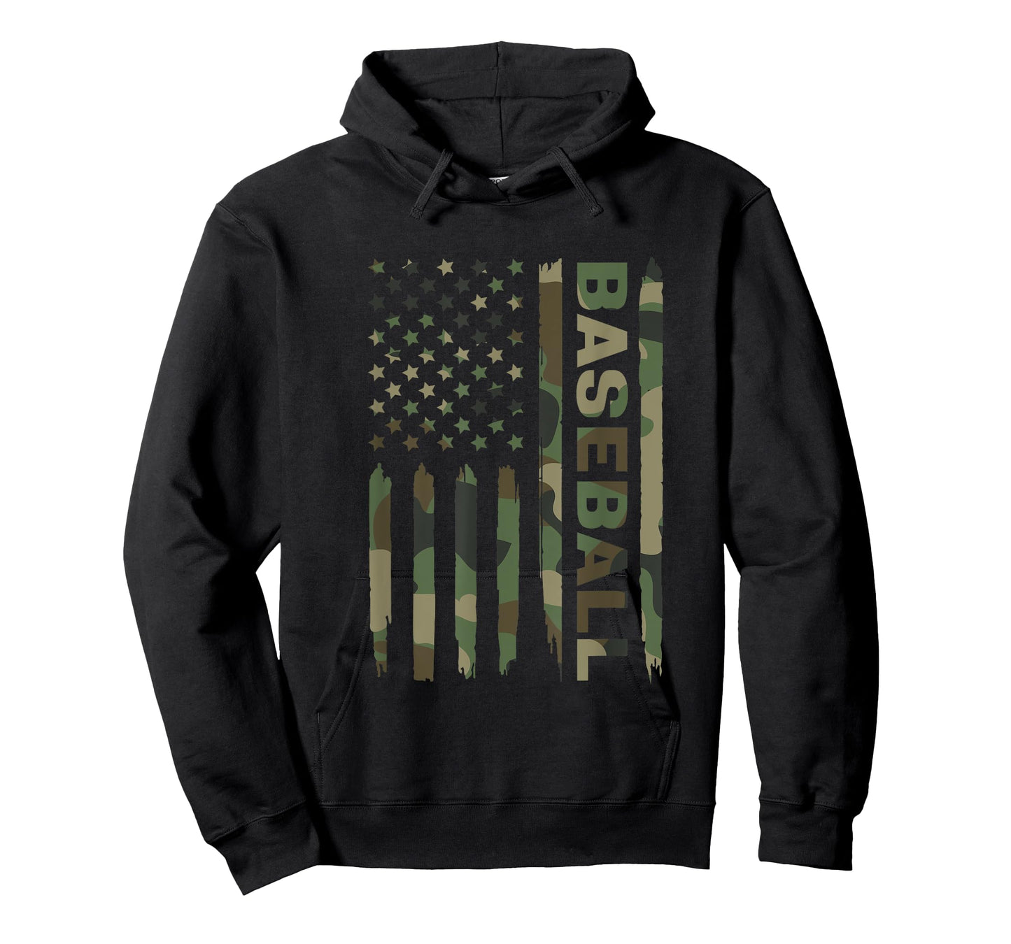 Baseball American Flag Camo T-Shirt