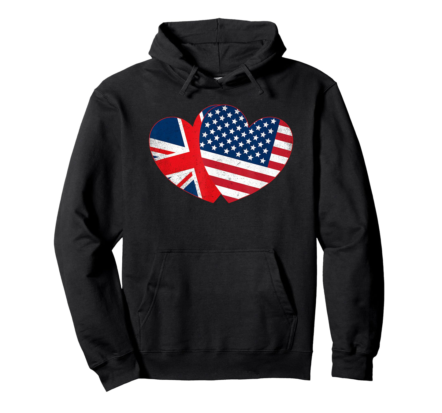 Fourth Of July Shirts British American Flags Hearts UK USA T-Shirt