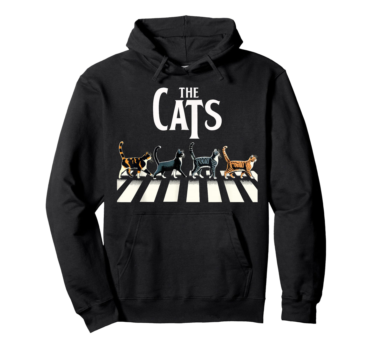 Retro Cat Rock Music Gift Men Kids Women Funny Cat T-Shirt