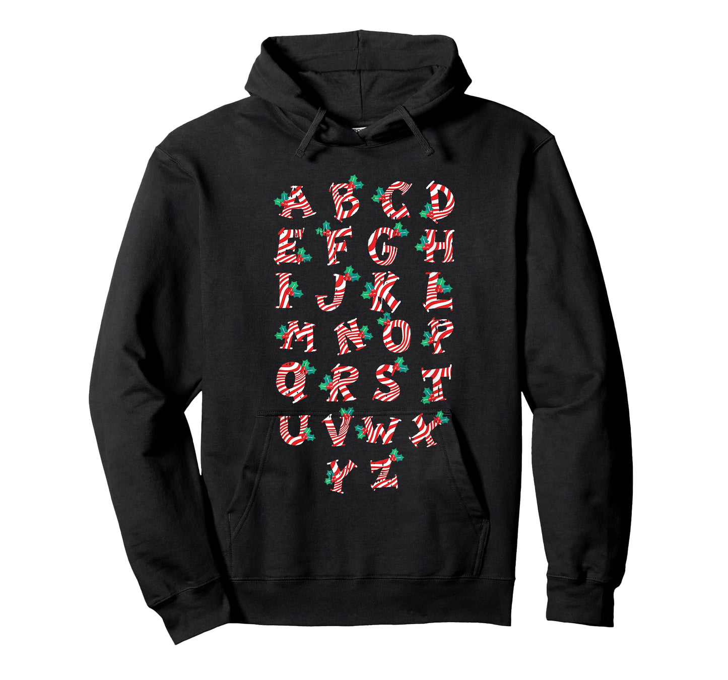 Christmas Alphabet Candy Cane X-Mas Holiday Teacher T-Shirt for Men Women Kids