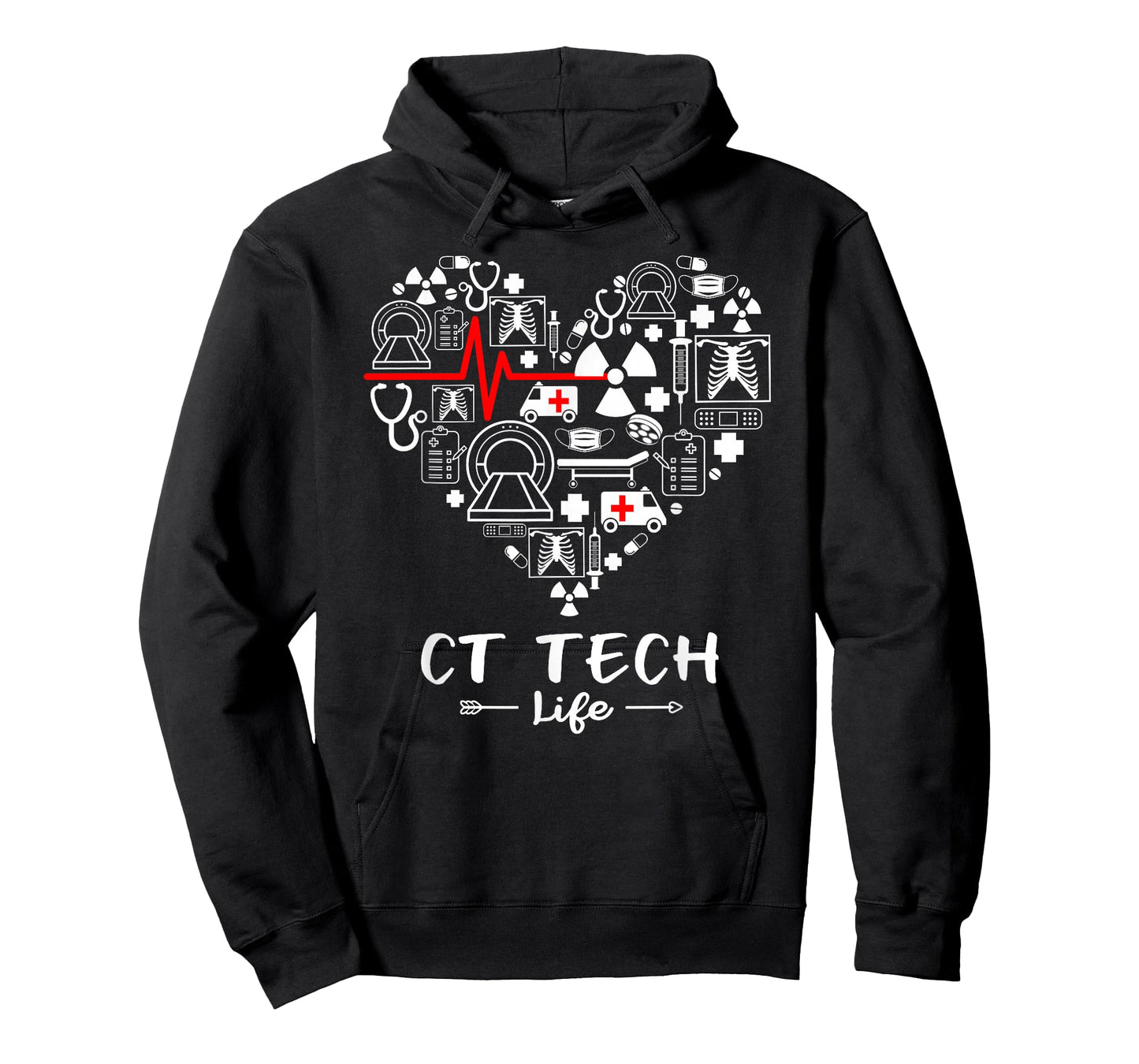 CT Tech Life Heart Funny Technologist T-Shirt