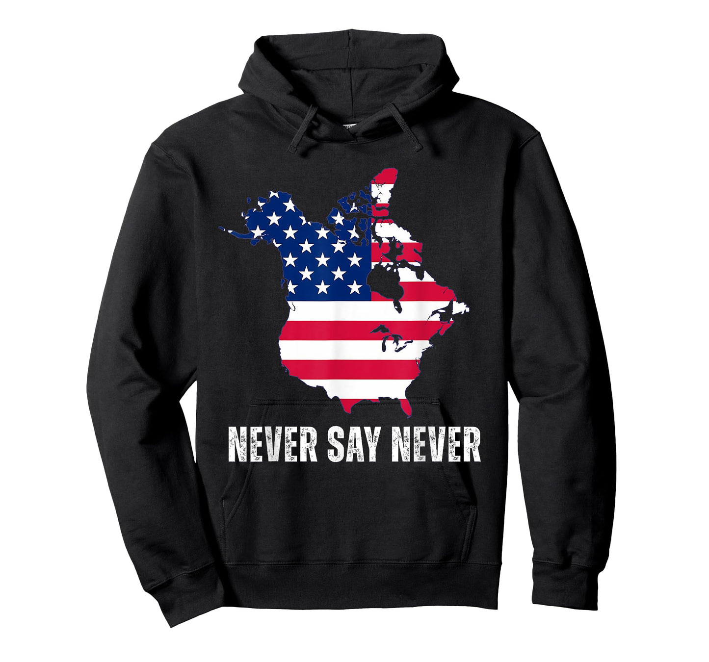 America Canada 51st State Never Say Never USA Flag T-Shirt
