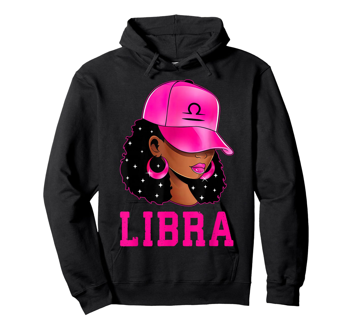 Libra Queen Sassy Black Woman Afro Girl Zodiac Sign T-Shirt