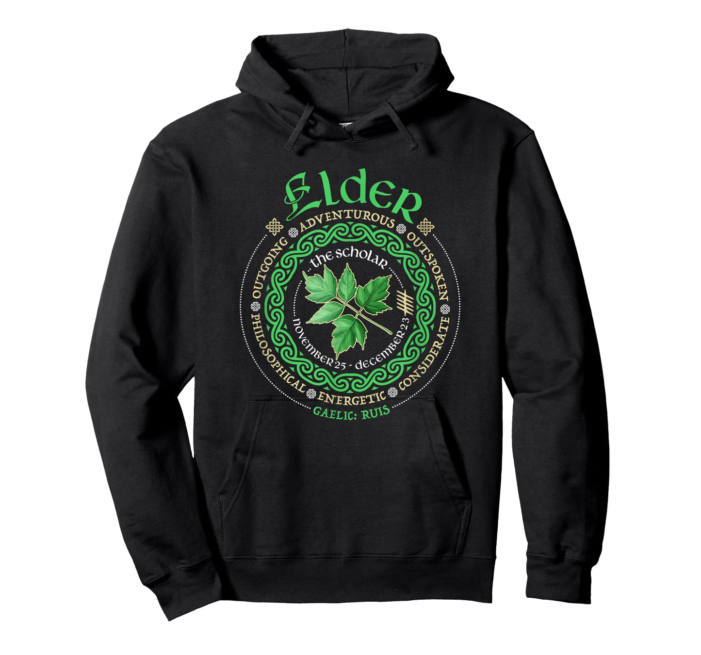 Celtic Tree Zodiac Druid Ogham Astrology Elder T-Shirt