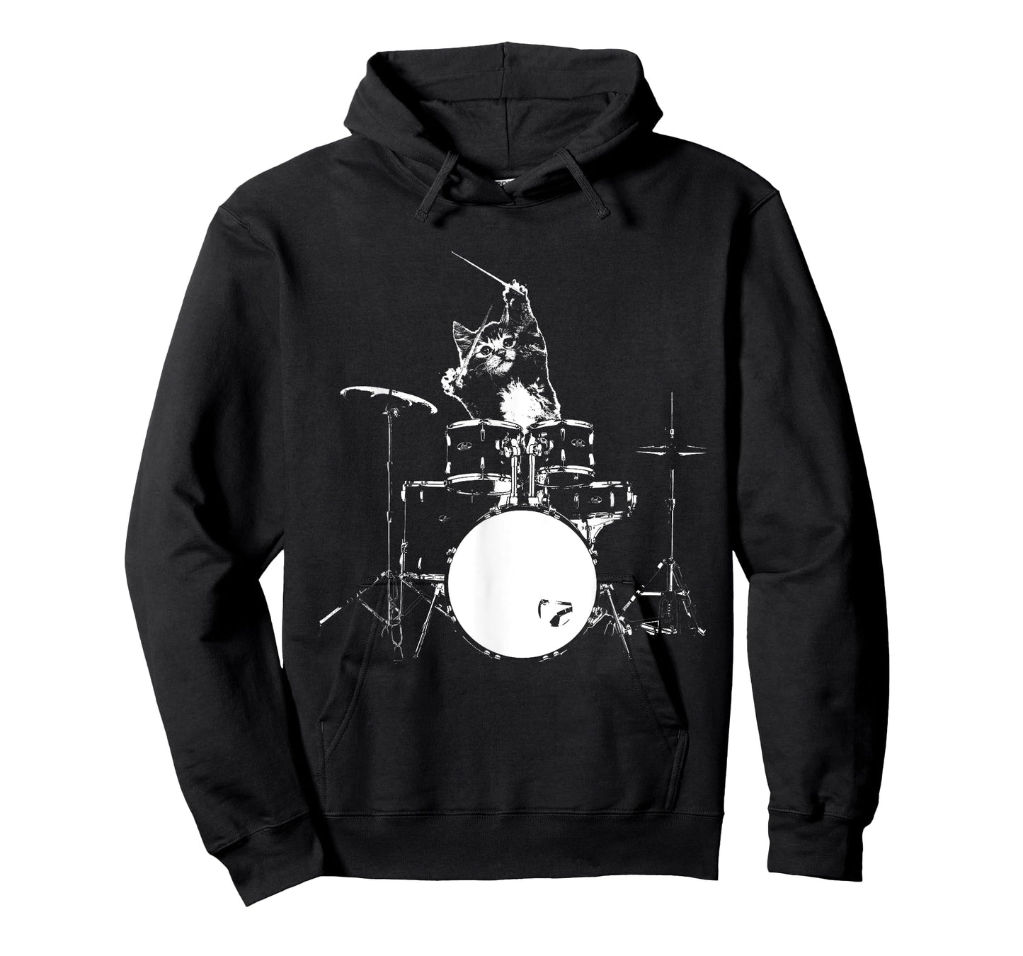 Funny Cat Shirt Cat Playing Drums Shirt Funny Drummer Shirts T-Shirt