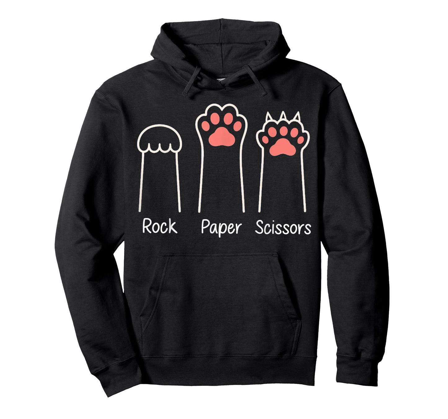 Rock Paper Scissors Hand Game Meme Animal Paw Introvert Cat T-Shirt