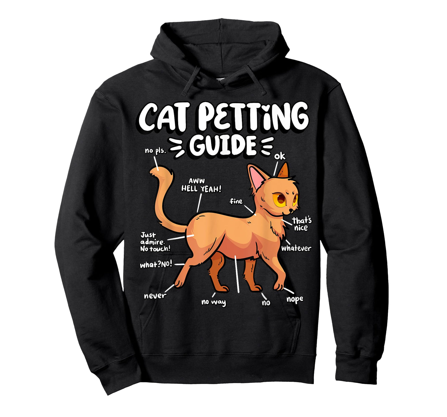 Cat Petting Guide Fluffy Kitten Animal Friend Cute Cat T-Shirt