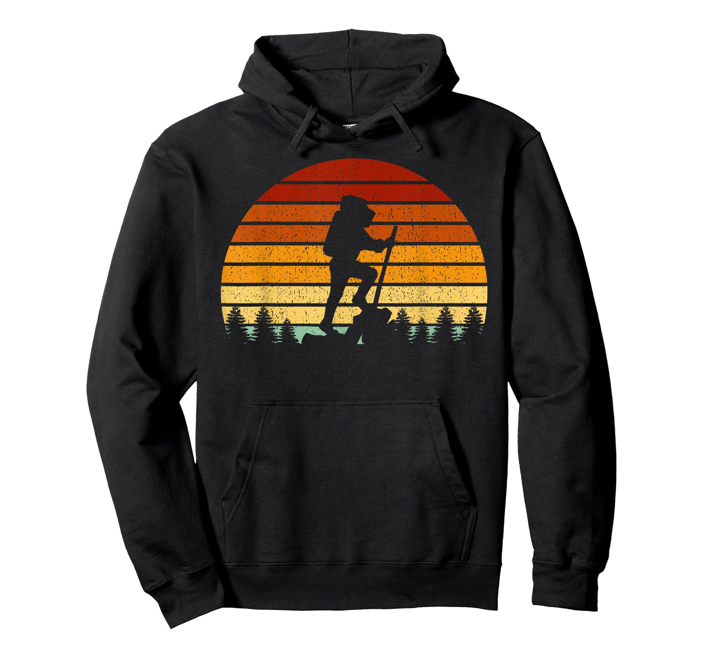 Vintage Sunset Hiking Gift For Hikers and Mountaineers T-Shirt