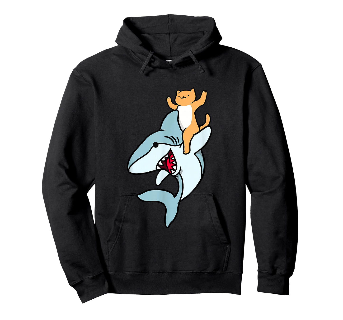 Cat Riding Shark T-Shirt