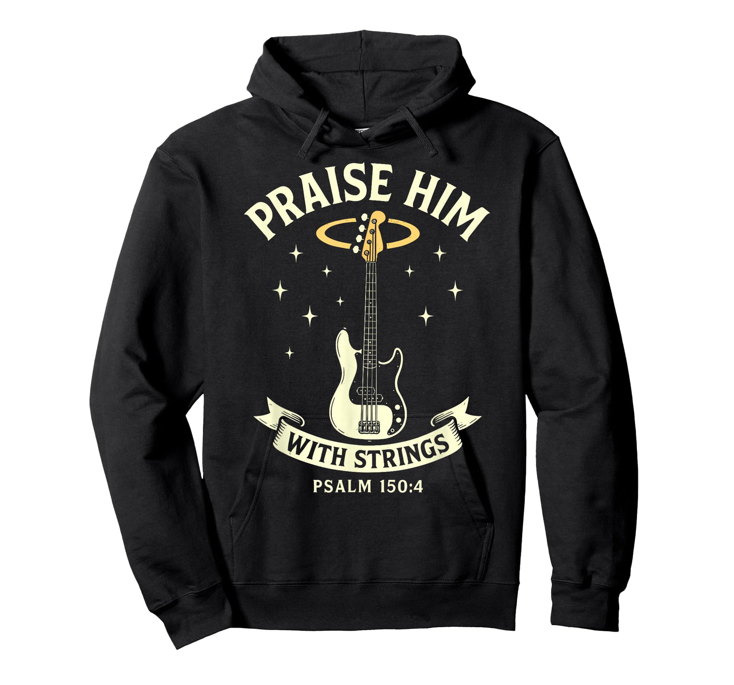 Praise Him with Strings Bass Guitar Player Church Band T-Shirt