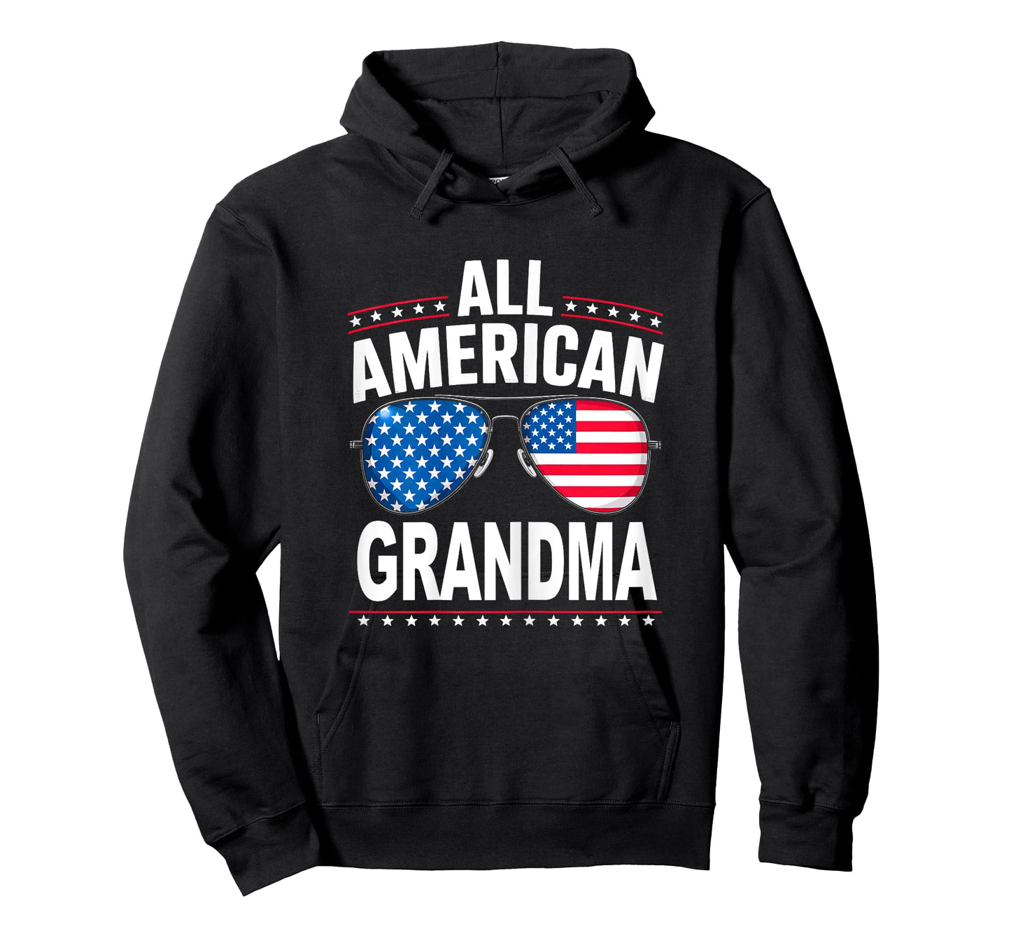 All American Grandma Funny 4th Of July Patriotic USA Flag T-Shirt