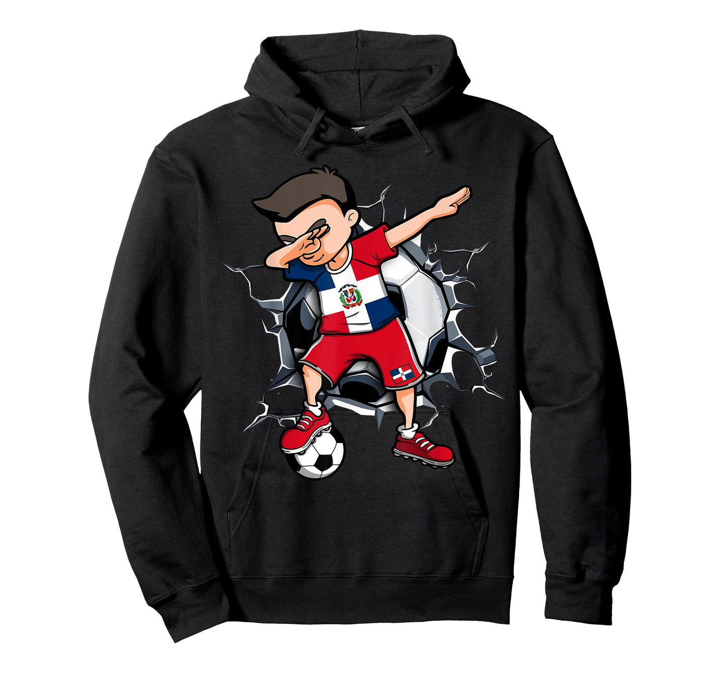 Dabbing Soccer Boy Dominican Republic Football Fans Jersey T-Shirt