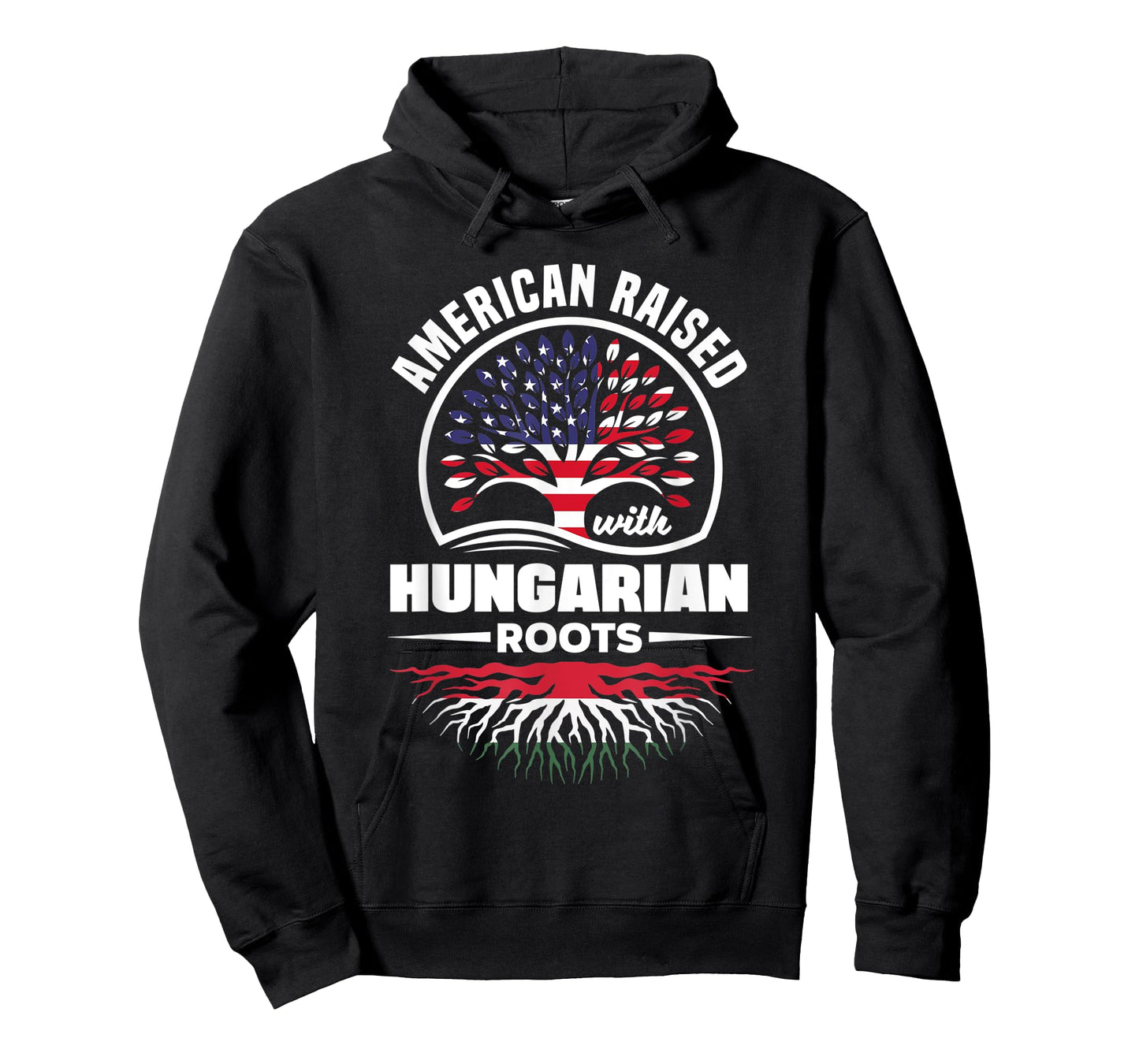American Raised With Hungarian Roots Hungarian Hungary Flag T-Shirt