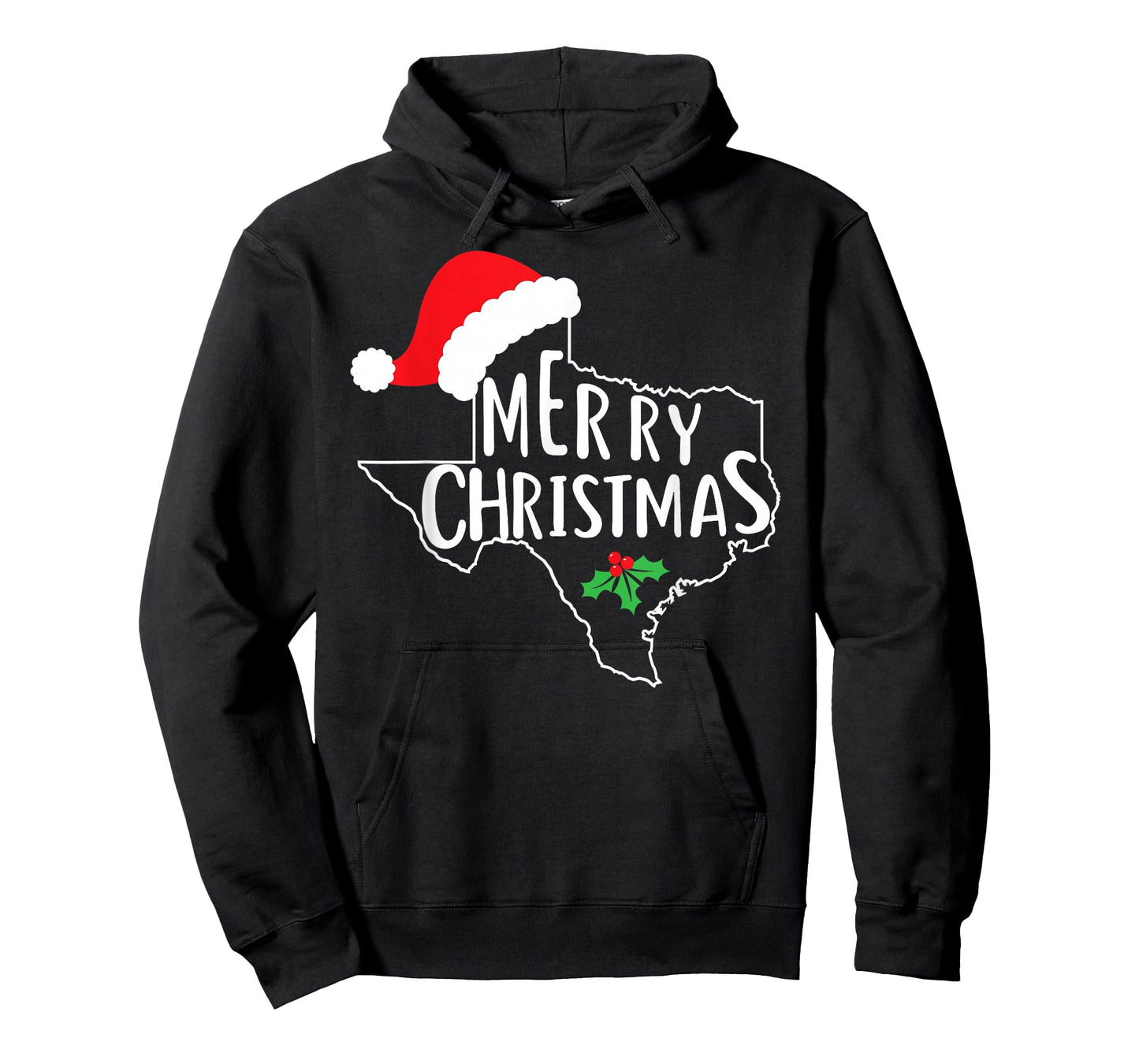 Texas State Merry Christmas Santa Hat America Cute T-Shirt