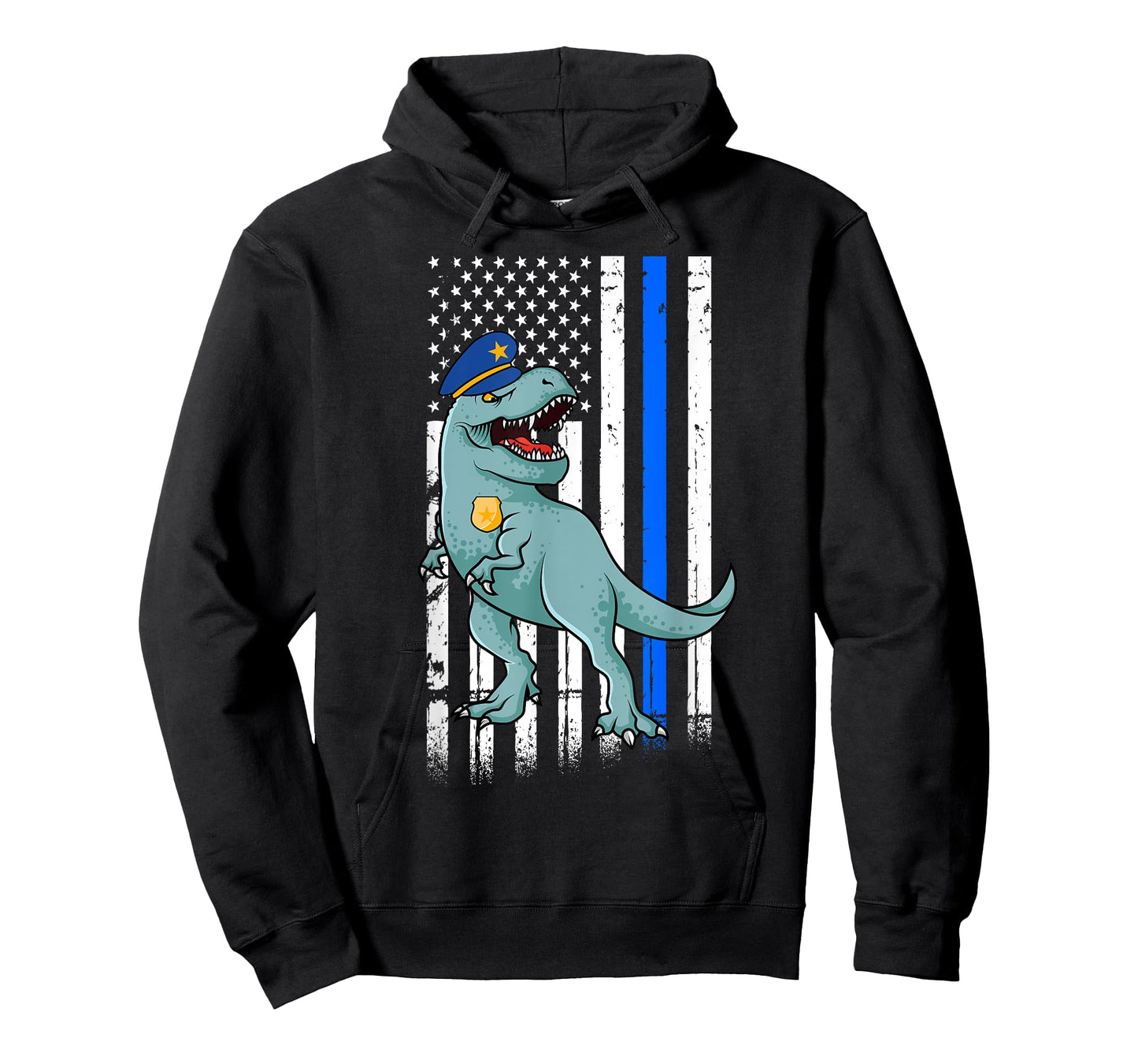 Police T-Rex Dinosaur Back the Blue Law Enforcement T-Shirt
