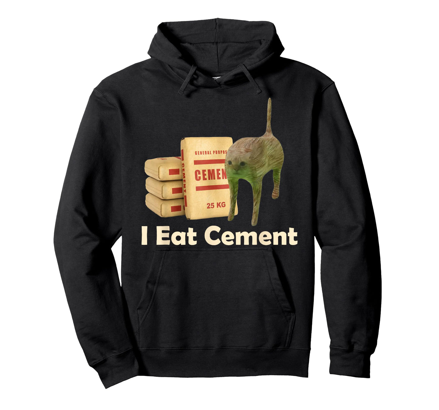 I eat Cement Cursed cat Funny oddly Specific Meme T-Shirt