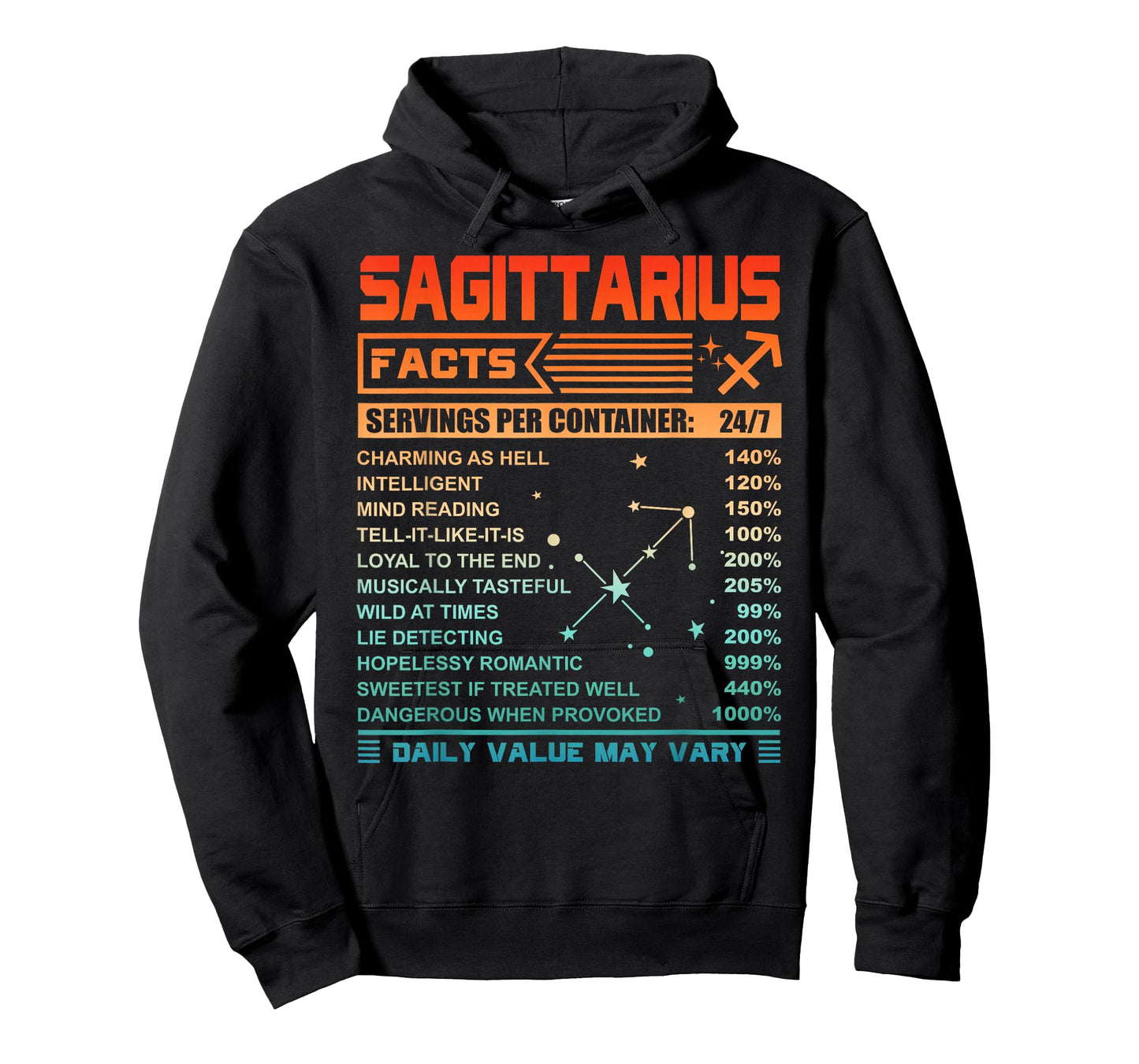 Birthday Gifts - Sagittarius Facts T-Shirt Vintage Retro T-Shirt