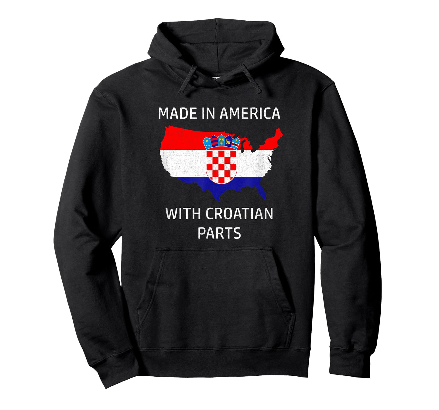 In America with Croatian Parts - Croatia and USA Pride T-Shirt