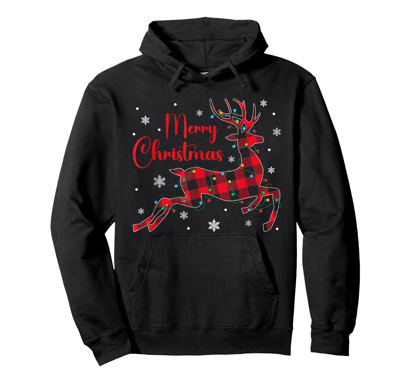 Christmas Pajamas Red Plaid Reindeer Buffalo Plaid Christmas T-Shirt