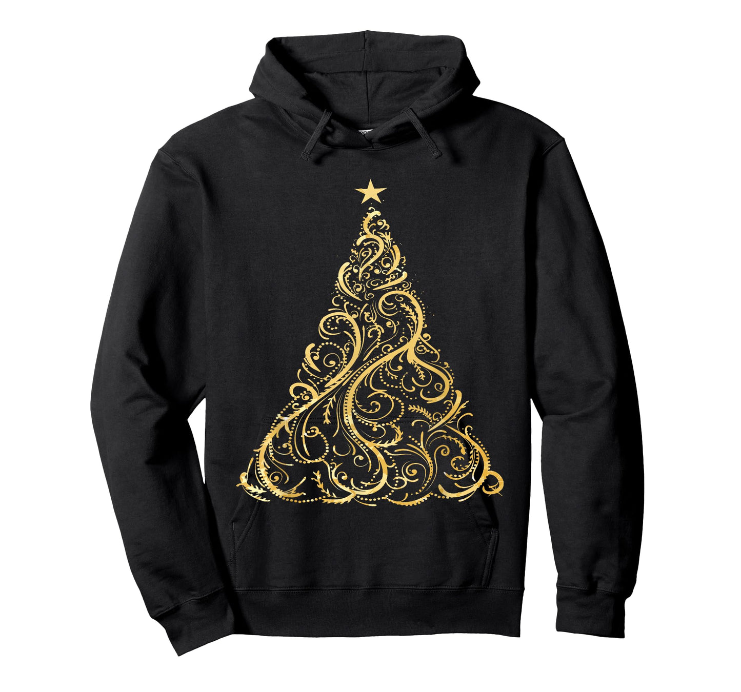 Christmas Tree Gold Deocrative Holiday Fashion T Shirt