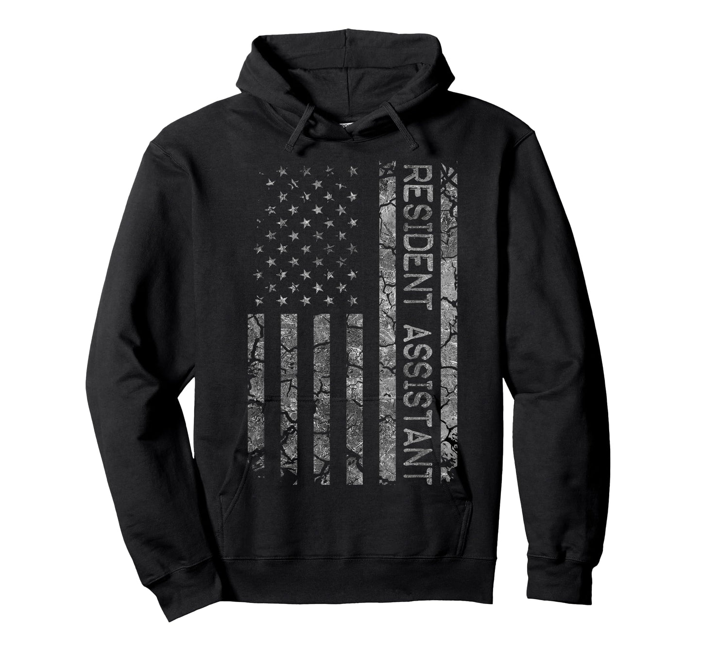 Funny Job Title Worker American Flag Resident Assistant T-Shirt for Women Men