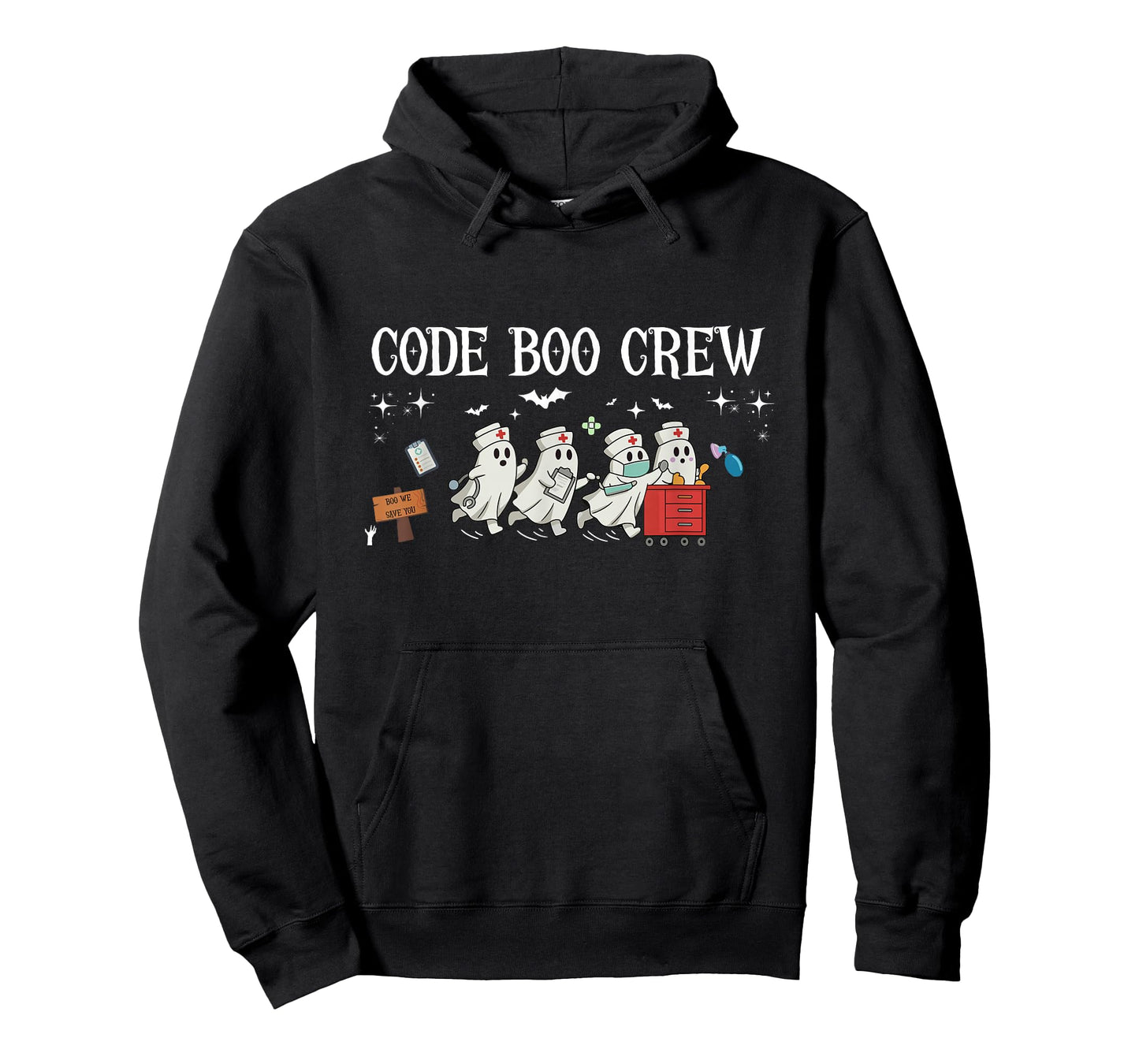 Code Boo Crew Halloween Ghost Nurse ER Nurse Spooky Season T-Shirt