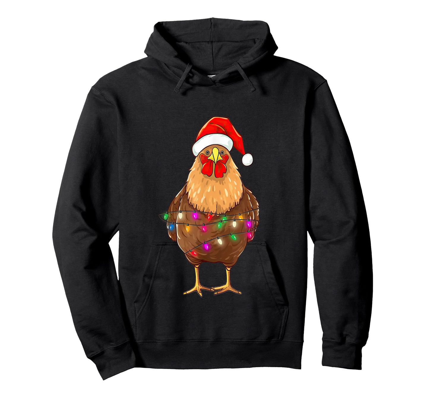 Chicken Christmas Lights Chicken Santa Farmer Xmas T-Shirt