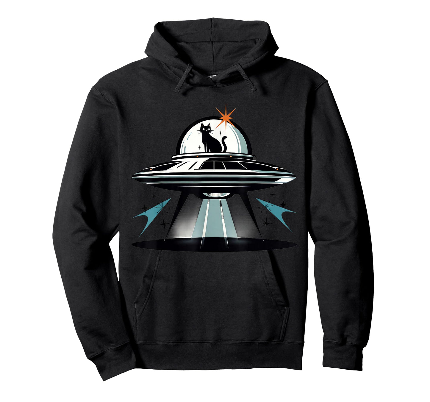 Midcentury Mid Century Cat Retro Atomic Age Space Capsule T-Shirt