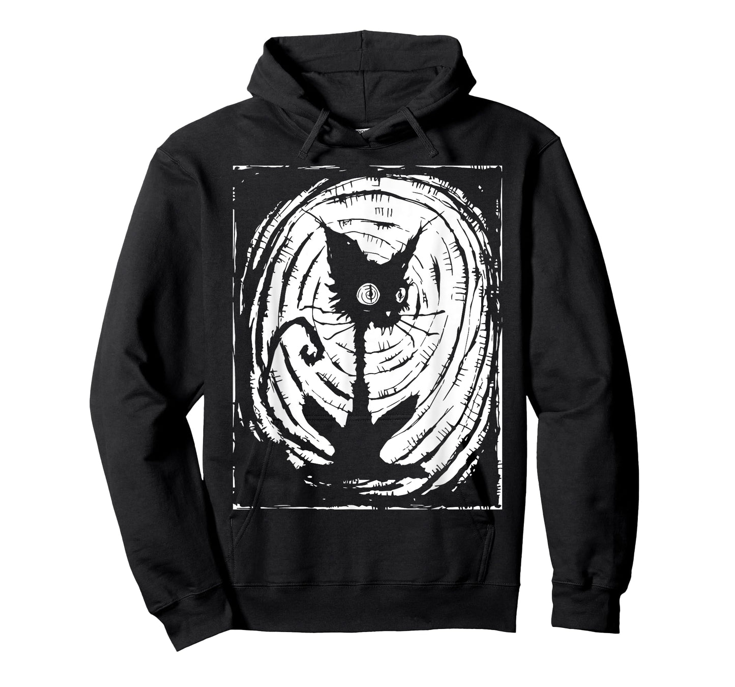 Black Cat Lazy Halloween Costume Scary Creepy T-Shirt