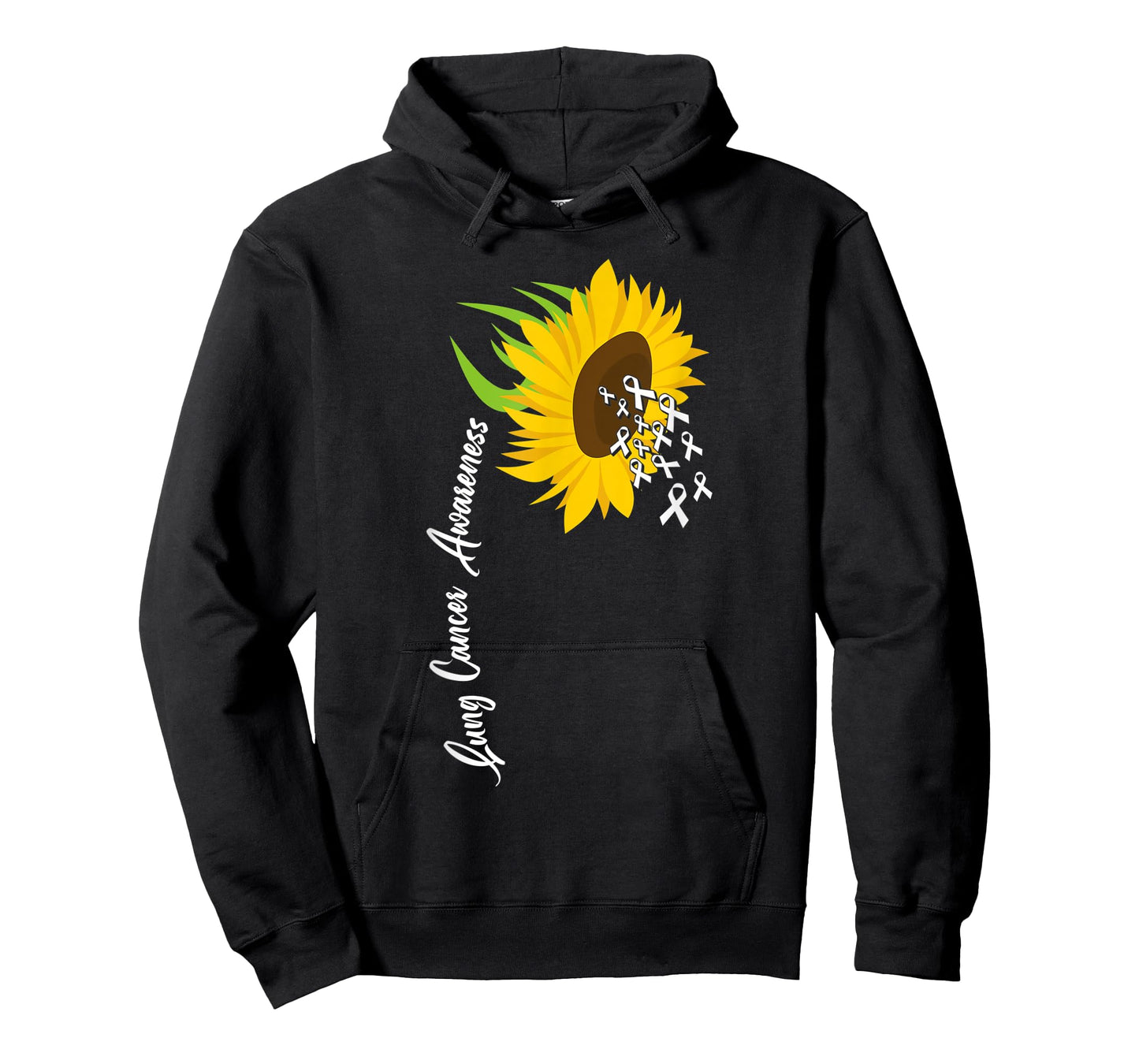 Awesome White Ribbon Support Lung Cancer Awareness T-Shirt