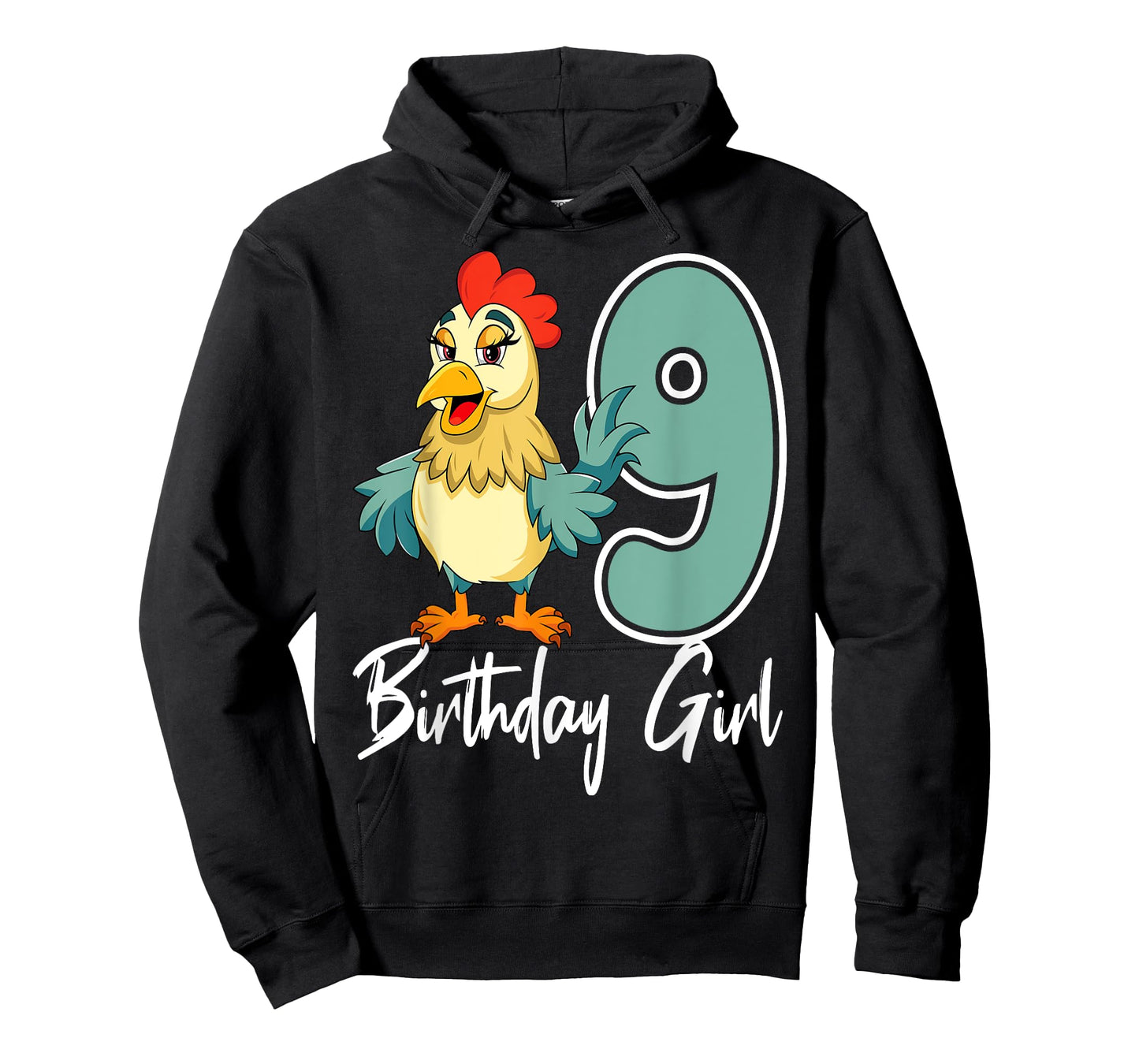 Chicken 9th Birthday Girl Barn Farm Party Chick Barnyard T-Shirt