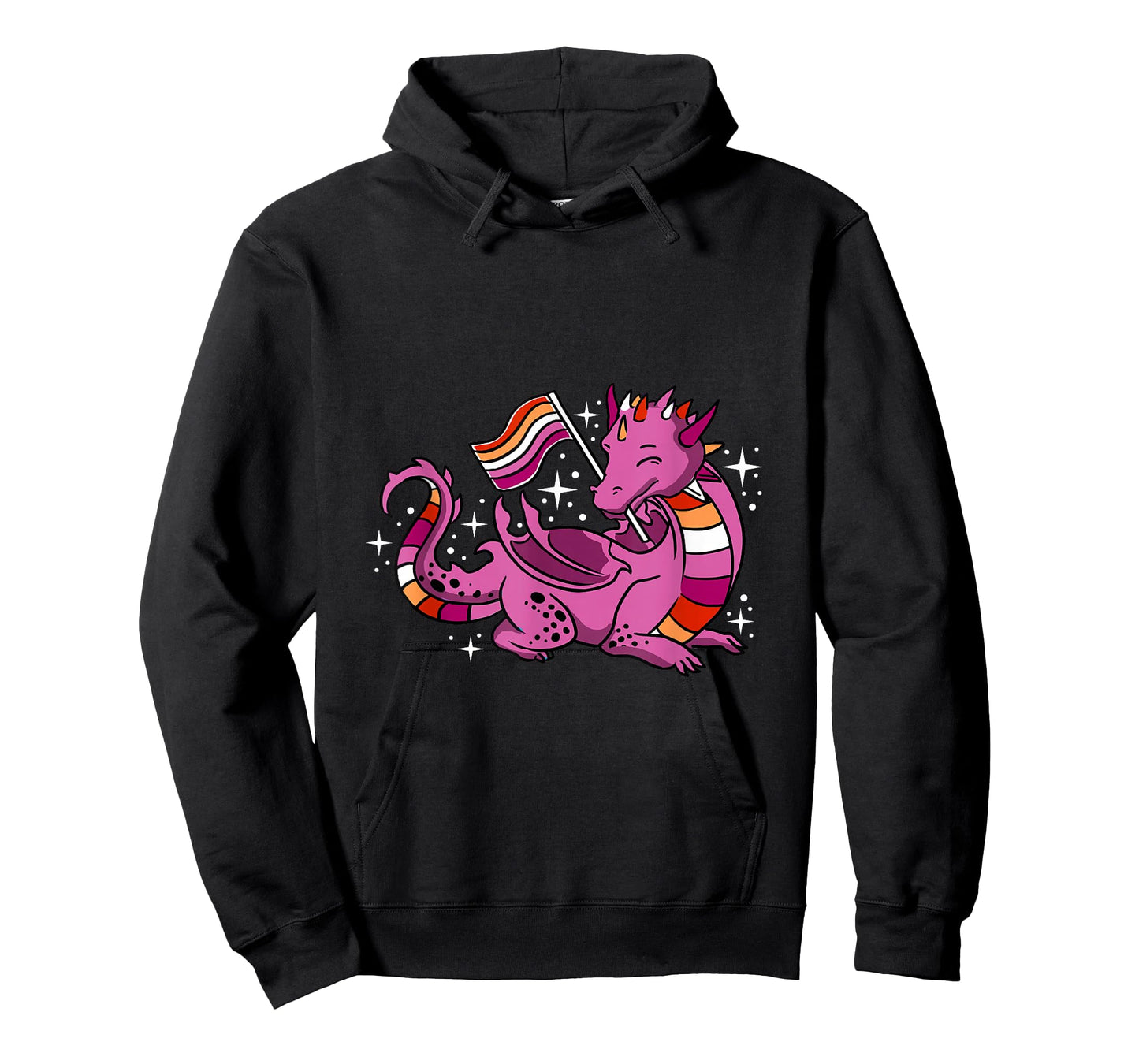 Lesbian Dragon Orange Pink Lesbian Pride T-Shirt