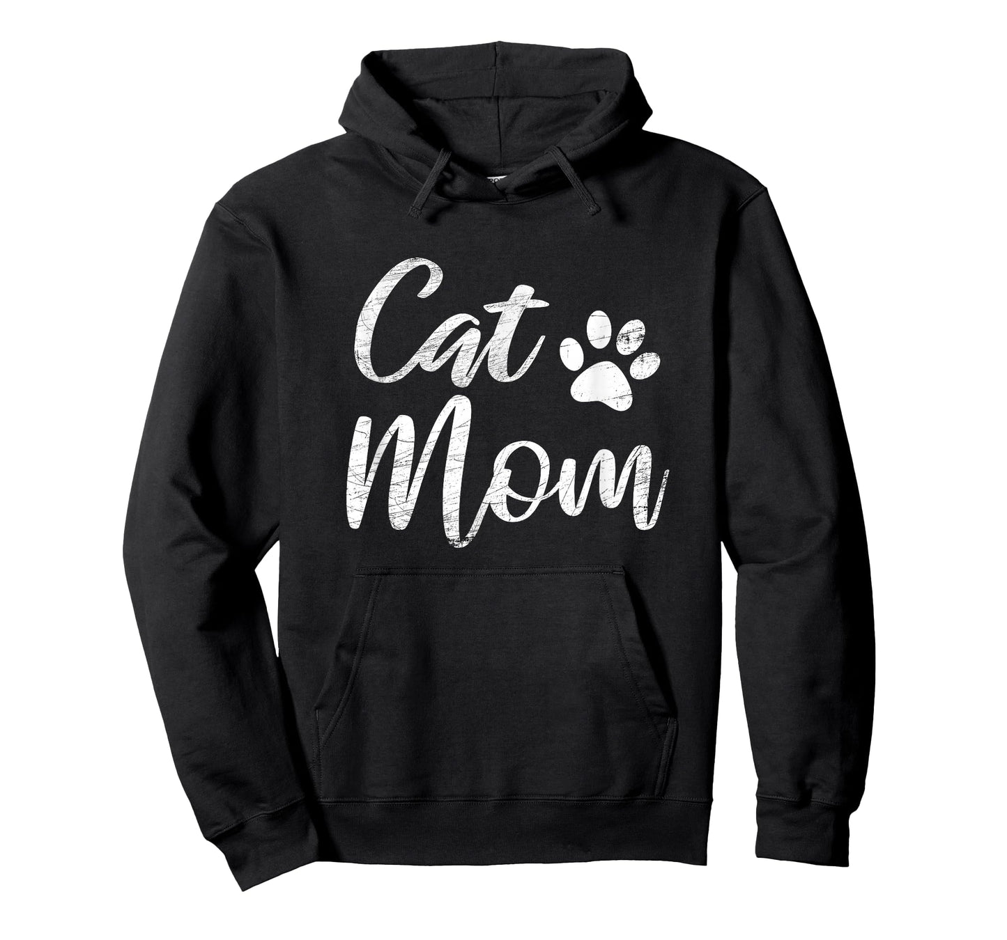 Cat Mom Vintage Distressed Design - Funny Cat Paw - Classic T-Shirt