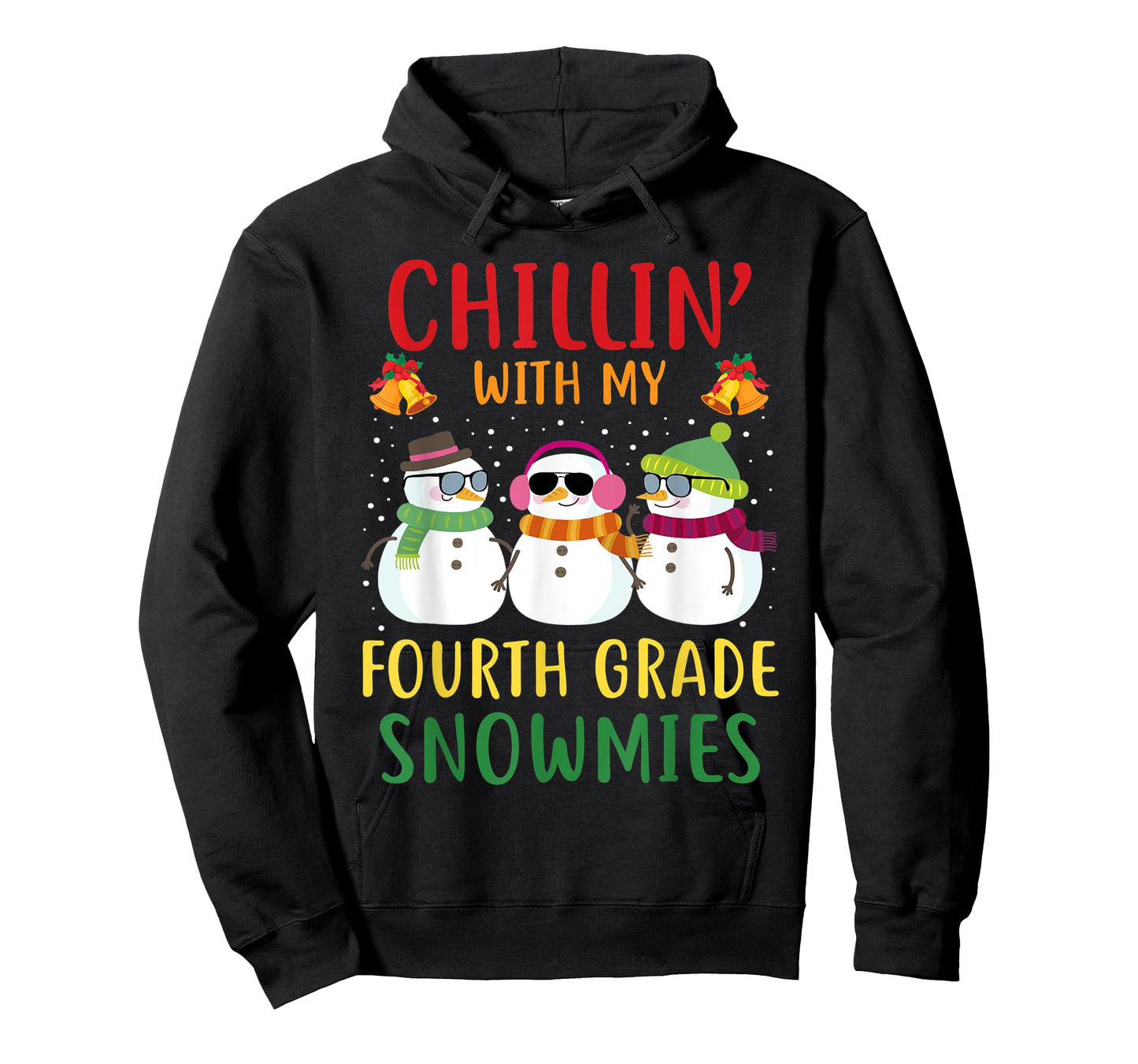 Chillin With My Fourth Grade Snowmies Christmas Teacher 4th T-Shirt