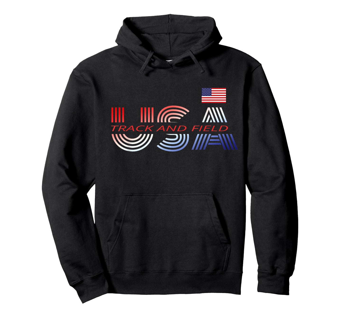 Patriotic USA Team Sports Proud American Track and Field T-Shirt