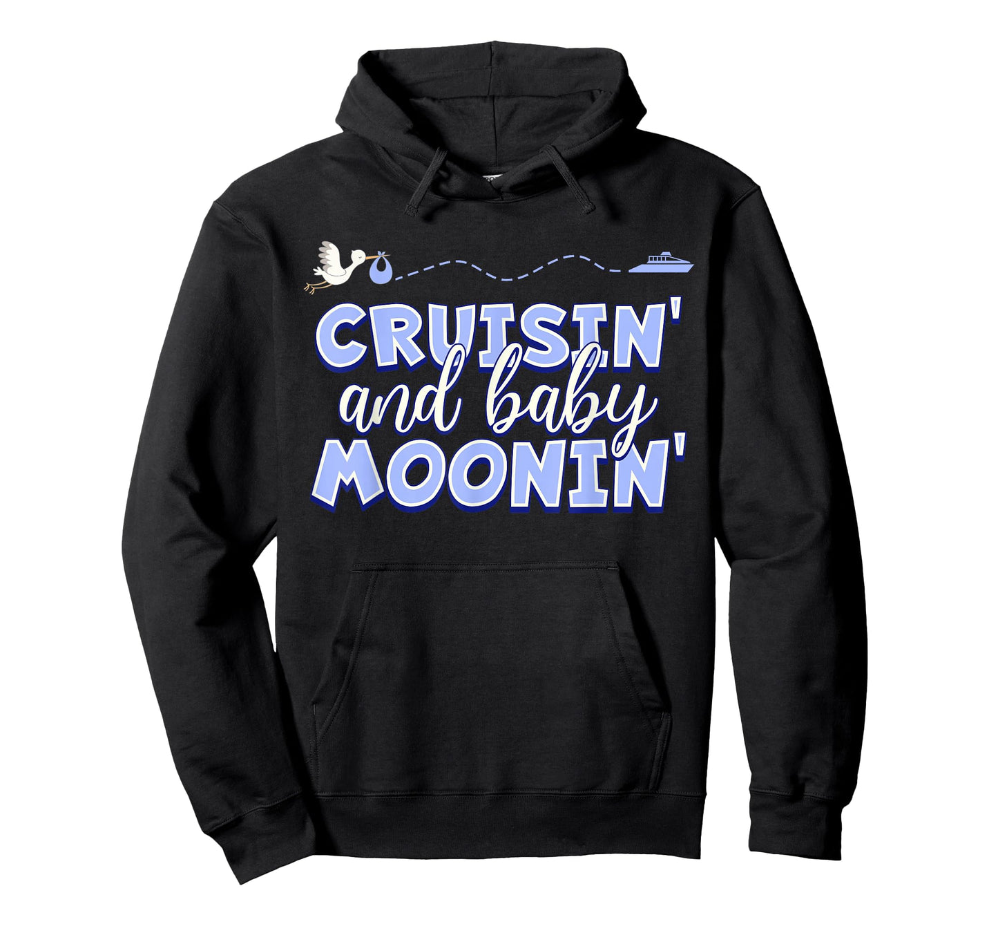 BABYMOON Cruise, Cruisin and Baby Moonin' Blue T-Shirt