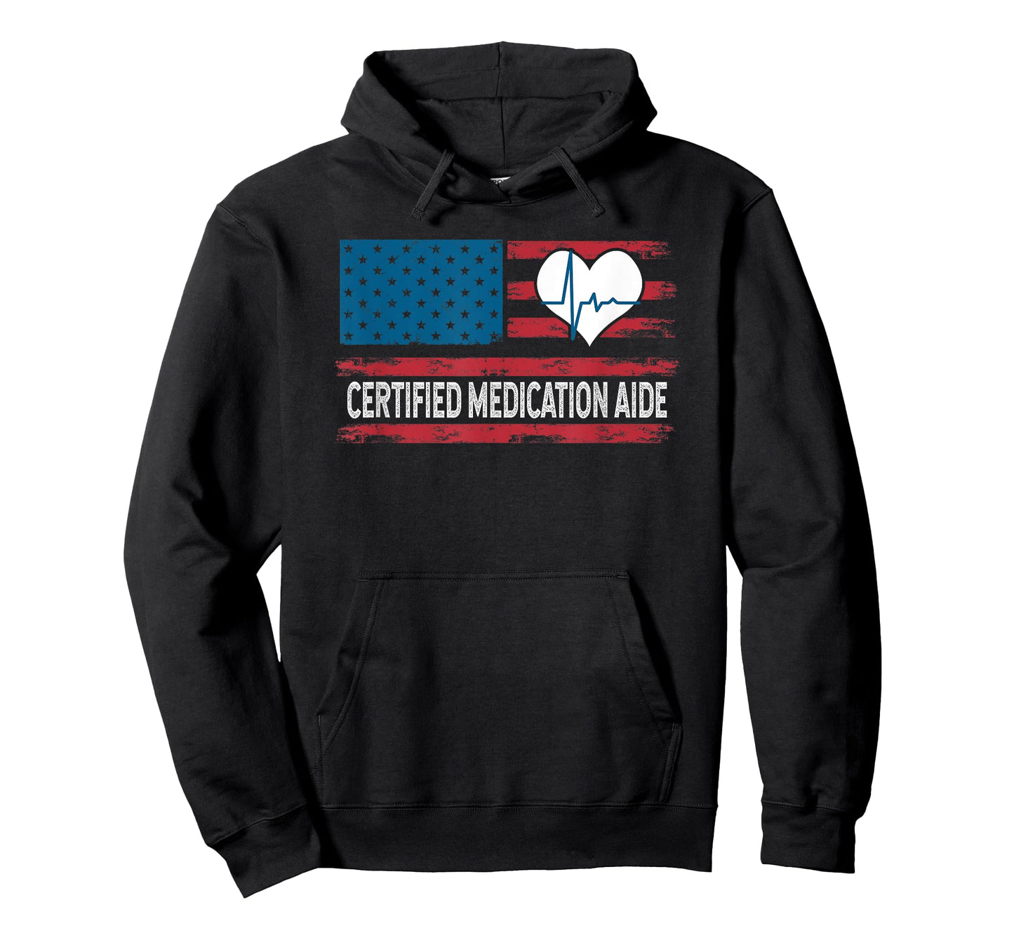 Certified Medication Aide USA Flag Patriotic T-Shirt