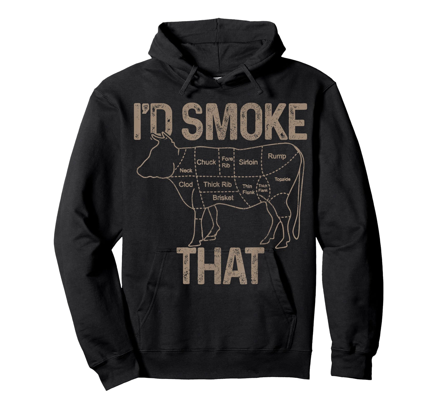 Chef Butcher Cook BBQ I'd Smoke That Cow Beef Funny Gift T-Shirt