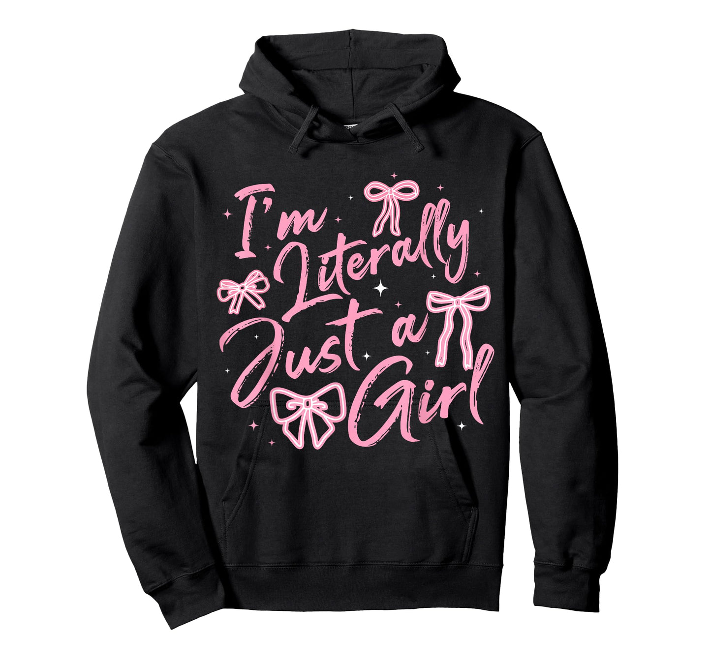 I'm Literally Just A Girl Pink Coquette Bow Y2K Women Girls T-Shirt
